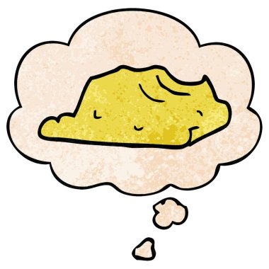 karikatür tereyağı ve grunge doku desen stil düşünce kabarcık