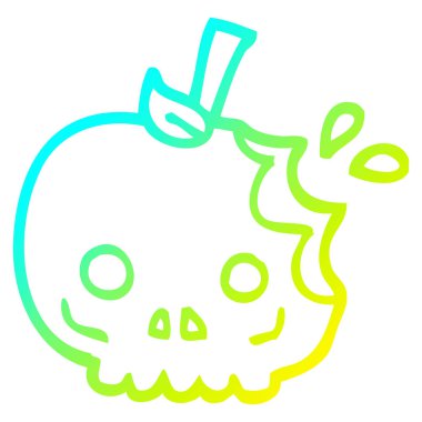 soğuk degrade çizgi çizim karikatür kırmızı zehir elma