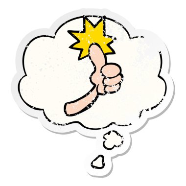 çizgi film başparmak kadar işaret ve sıkıntılı yıpranmış s olarak kabarcık düşünce