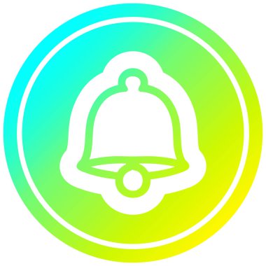 soğuk degrade spektrumda eski çan dairesel