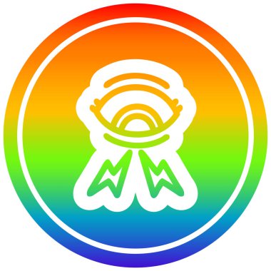 gökkuşağı spektrumunda mistik göz dairesel