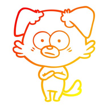 sıcak degrade çizgi çizim sinir köpek karikatür