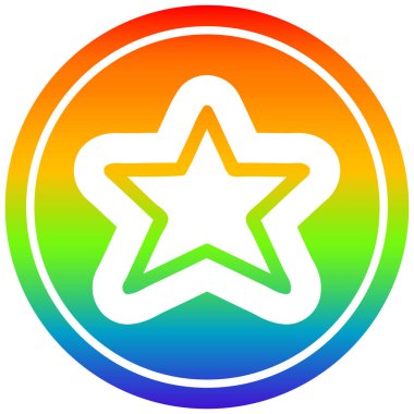 gökkuşağı spektrumundaki yıldız şekli