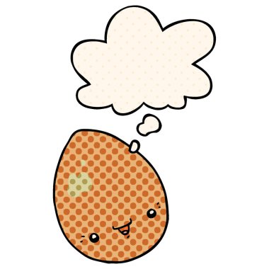 çizgi film yumurtası ve çizgi roman tarzında düşünce balonu