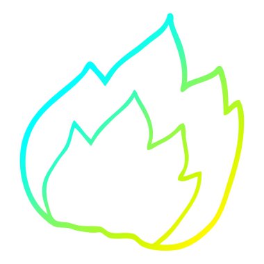 soğuk degrade çizgi çizim karikatür yangın