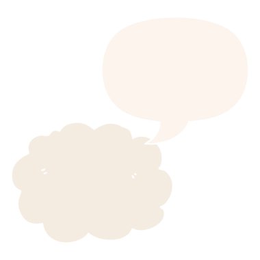 retro tarzında karikatür bulut ve konuşma balonu