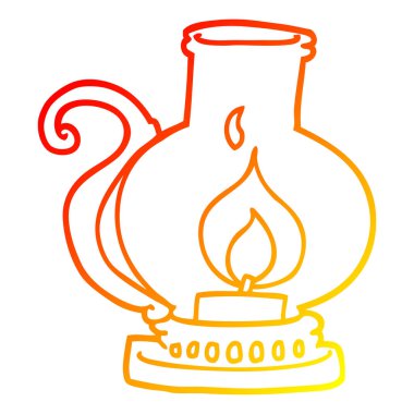 sıcak degrade çizgi çizim karikatür fener