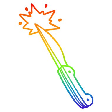 gökkuşağı gradyan çizgi çizim karikatür keskin mutfak bıçağı