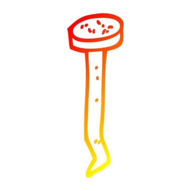 sıcak degrade çizgi çizim karikatür eski çivi