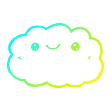 soğuk degrade çizgi çizim karikatür bulut