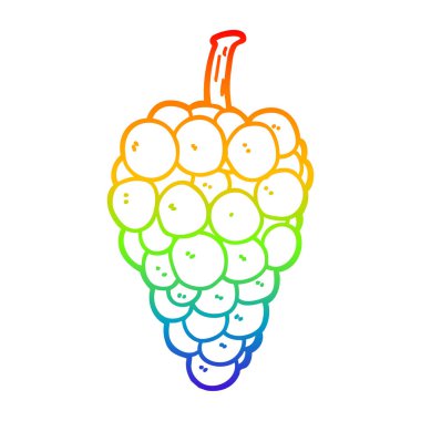 gökkuşağı gradyan çizgi çizim karikatür üzüm