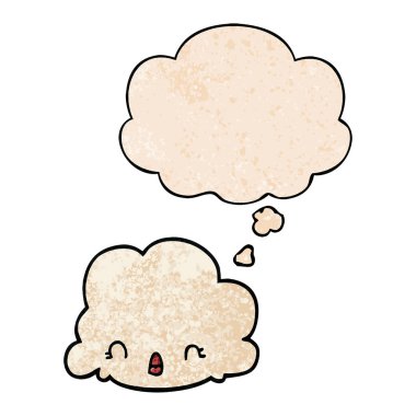 grunge doku desen tarzı karikatür bulut ve düşünce balonu