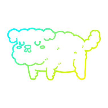 soğuk degrade çizgi çizim karikatür köpek