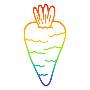 gökkuşağı gradyan çizgi çizim karikatür havuç