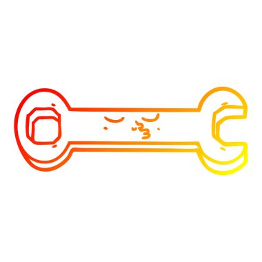 sıcak degrade çizgi çizim karikatür spanner