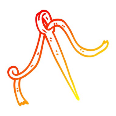 sıcak degrade çizgi çizim karikatür iğne ve iplik