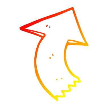 sıcak degrade çizgi çizim karikatür işaret ok