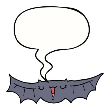 karikatür yarasa ve konuşma balonu