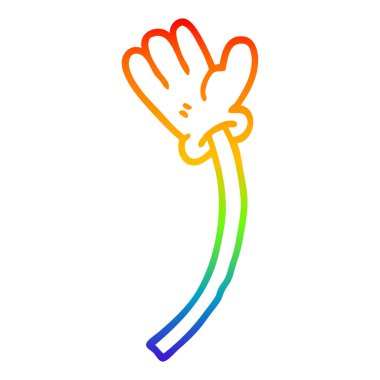 gökkuşağı gradyan çizgi çizim karikatür el hareketi