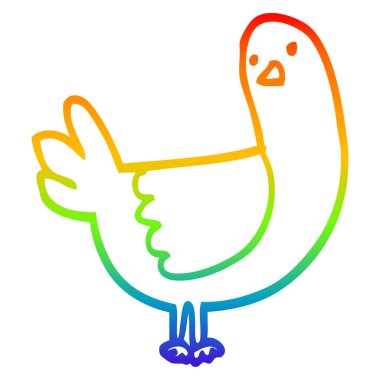 gökkuşağı degrade çizgi çizim karikatür güvercin