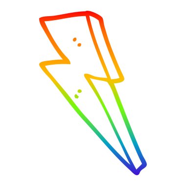 gökkuşağı degrade çizgi çizim karikatür yıldırım