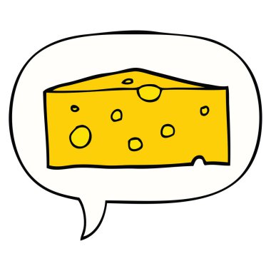 karikatür peynir ve konuşma balonu