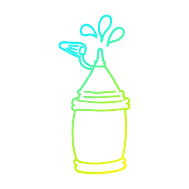 soğuk degrade çizgi çizim karikatür ketçap şişe