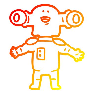 sıcak degrade çizgi çizim dostu karikatür yabancı