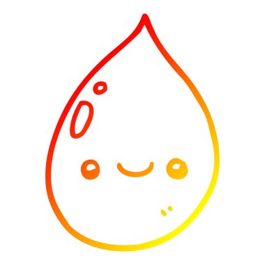 sıcak degrade çizgi çizim karikatür yağmur damlası