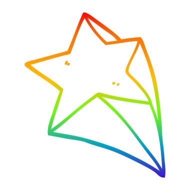 gökkuşağı gradyan çizgi çizim karikatür yıldız