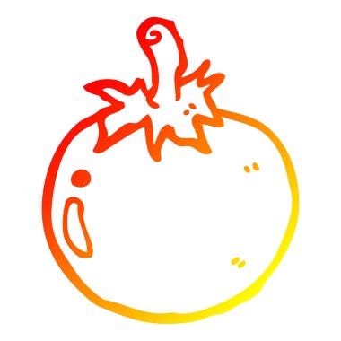 sıcak degrade çizgi çizim karikatür domates