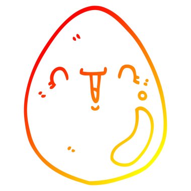 sıcak degrade çizgi çizim karikatür yumurta