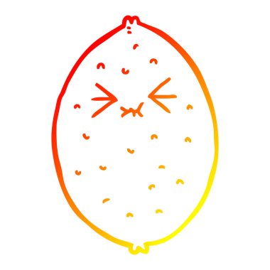 sıcak degrade çizgi çizim karikatür acı limon