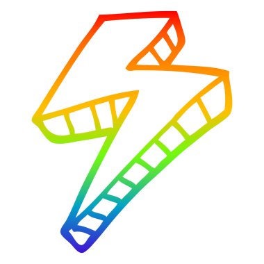 gökkuşağı gradyan çizgi çizim karikatür aydınlatma cıvata