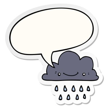karikatür fırtına bulut ve konuşma kabarcık etiket