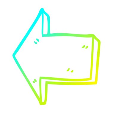 soğuk degrade çizgi çizim karikatür yönveren ok