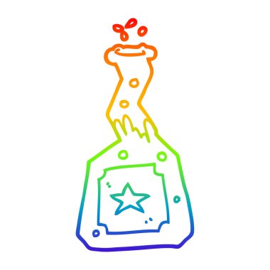 gökkuşağı gradyan çizgi çizim karikatür deney iksirleri