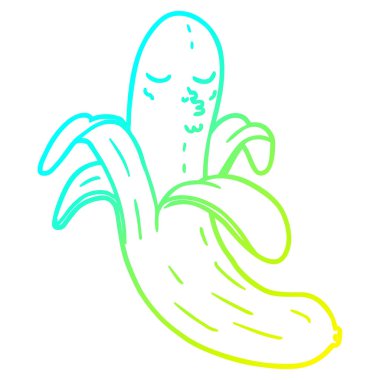 soğuk degrade çizgi çizim karikatür en kaliteli organik muz