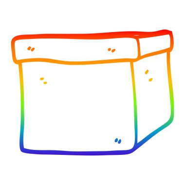 gökkuşağı gradyan çizgi çizim karikatür karton kutu