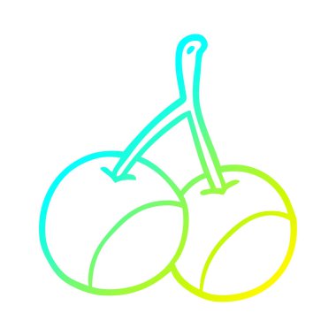 soğuk degrade çizgi çizim kiraz