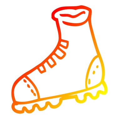 sıcak degrade çizgi çizim karikatür yürüyüş çizme