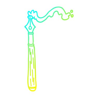 soğuk degrade çizgi çizim karikatür dolma kalem