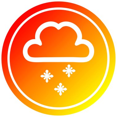 sıcak degrade spektrumda kar bulutu dairesel