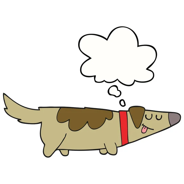 Cartoon-Hund und Gedankenblase — Stockvektor