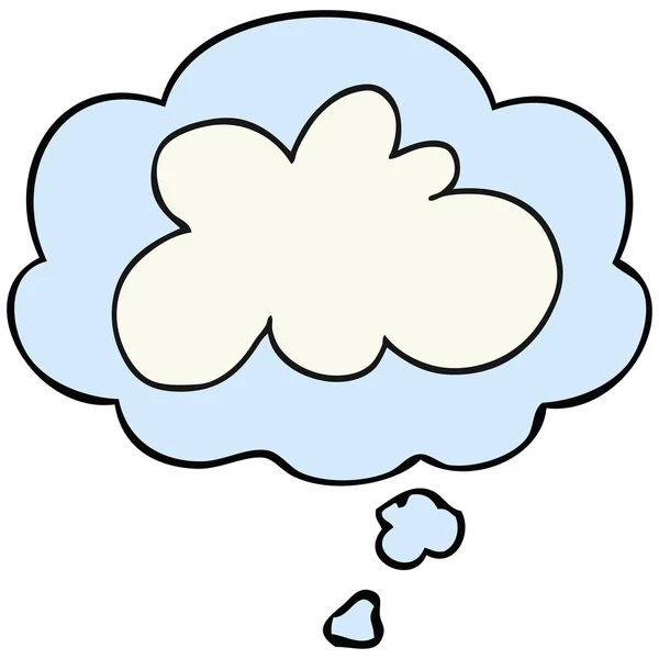 Мультфильм декоративный символ облака и мыслепузырь — стоковый вектор