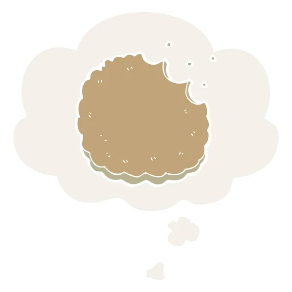 Мультяшное печенье и мыльный пузырь в стиле ретро — стоковый вектор
