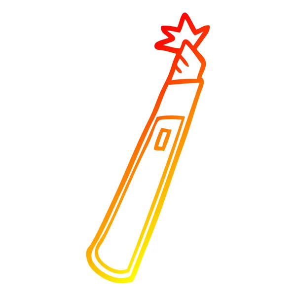 Warme kleurovergang lijntekening cartoon ambachtelijke mes — Stockvector
