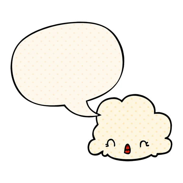 Καρτούν σύννεφο και φούσκα ομιλίας σε στυλ κόμικ — Διανυσματικό Αρχείο