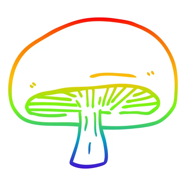 彩虹渐变线绘制卡通栗子蘑菇 — 图库矢量图片