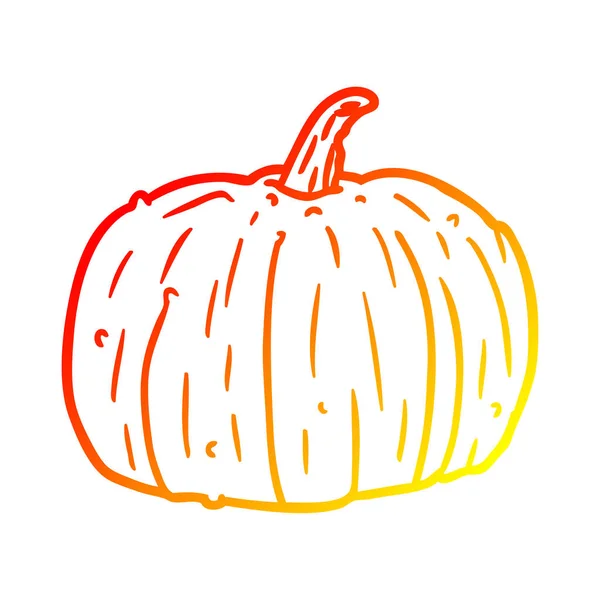 Tirage ligne gradient chaud citrouille halloween — Image vectorielle